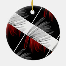 Red Gray Petal Design Acrylic Wall Clock