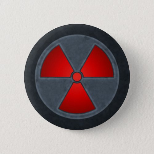 Red  Gray Radiation Symbol Button