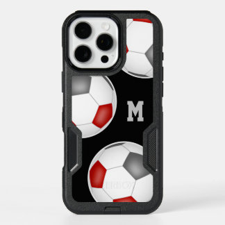 red gray soccer club colors team spirit iPhone 16 pro max case