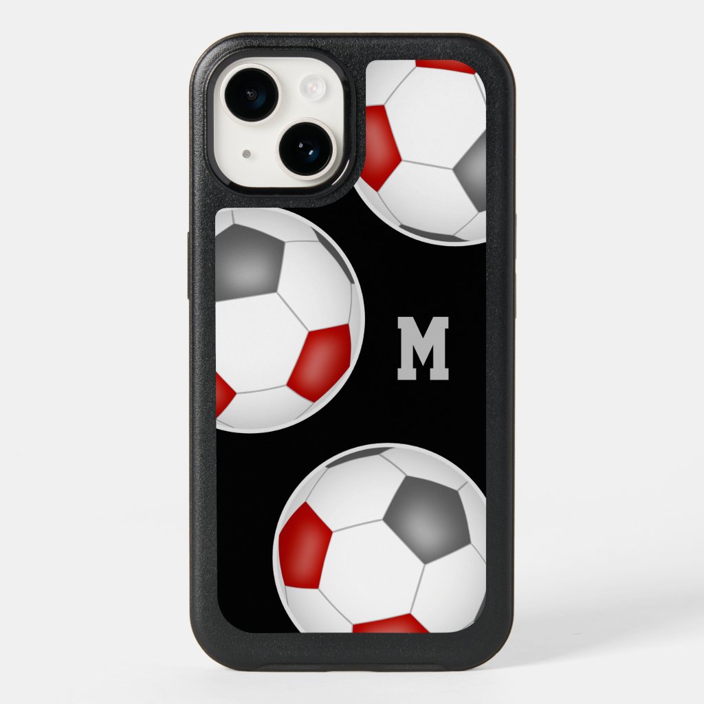 red gray soccer club colors team spirit Otterbox iPhone case