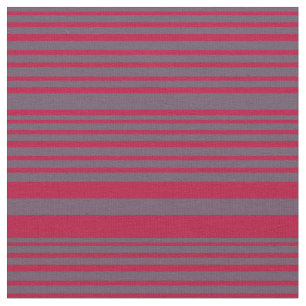 Red Gray Stripes Fabric