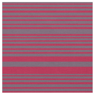 Red Gray Stripes Fabric