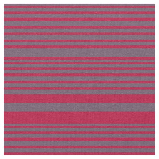 Red Gray Stripes Fabric