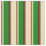 [ Thumbnail: Red, Gray, Tan, Green, and Black Colored Lines Fabric ]