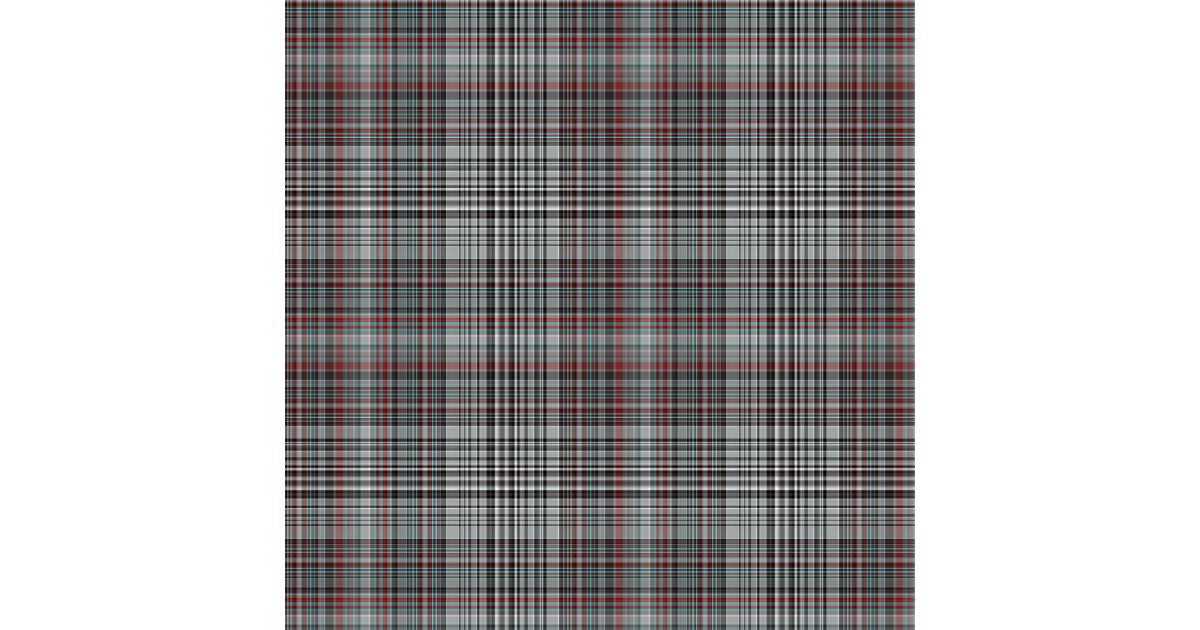 Red, Gray & Teal Plaid Fabric | Zazzle