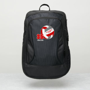 red gray team colors student athlete volleyball port authority® backpack