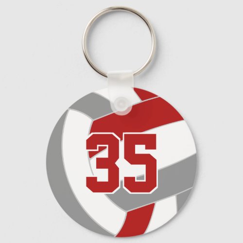 red gray volleyball buy single or bulk orders keychain