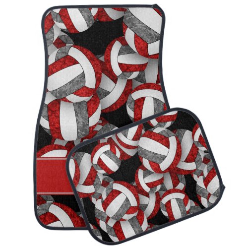 red gray volleyball team gifts for coach car floor mat