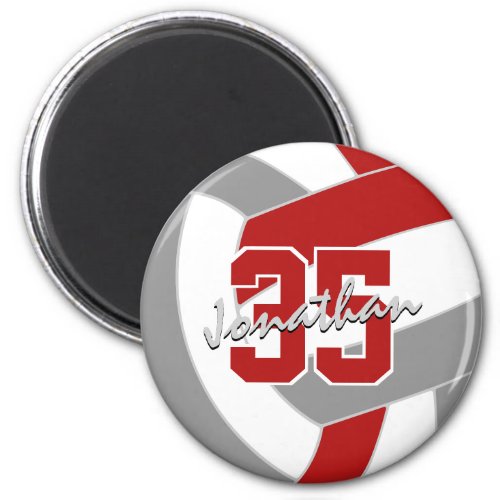 red gray volleyball team spirit gifts under 10 magnet