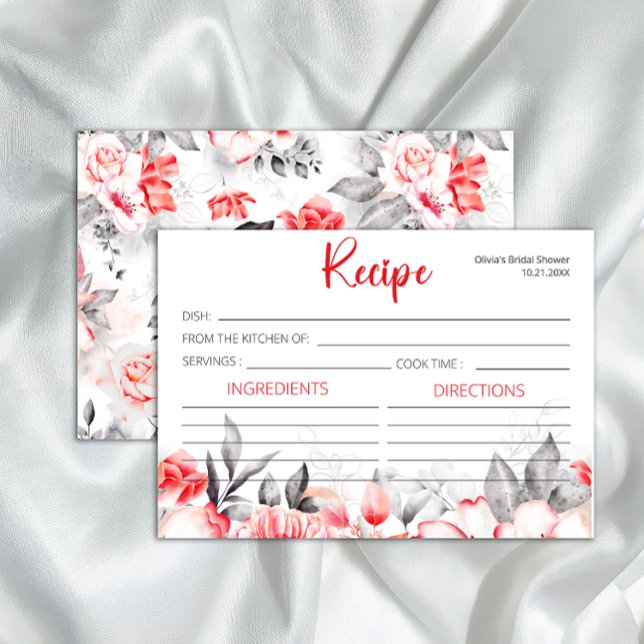 Red Gray Watercolor Flowers Recipe (Creator Uploaded)