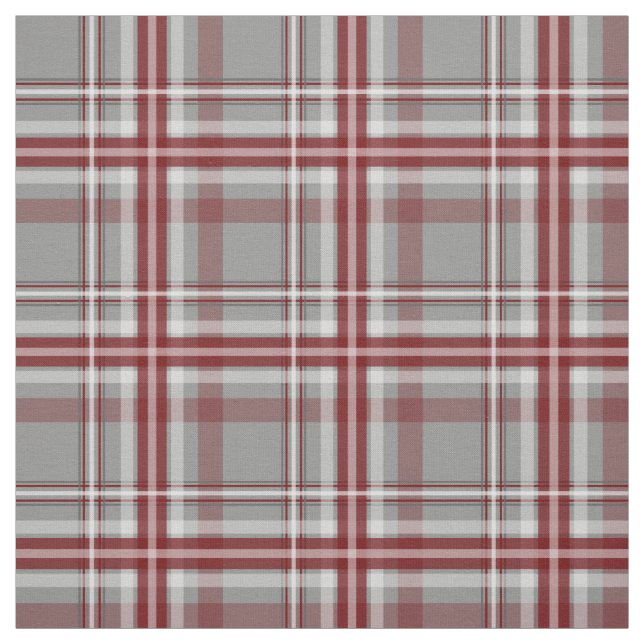 red gray white plaid fabric (Swatch)