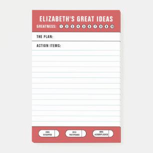 Red Great Ideas To Do List Post-it Notes