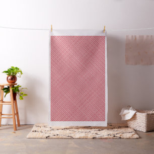 Red Greek Key Pattern Fabric