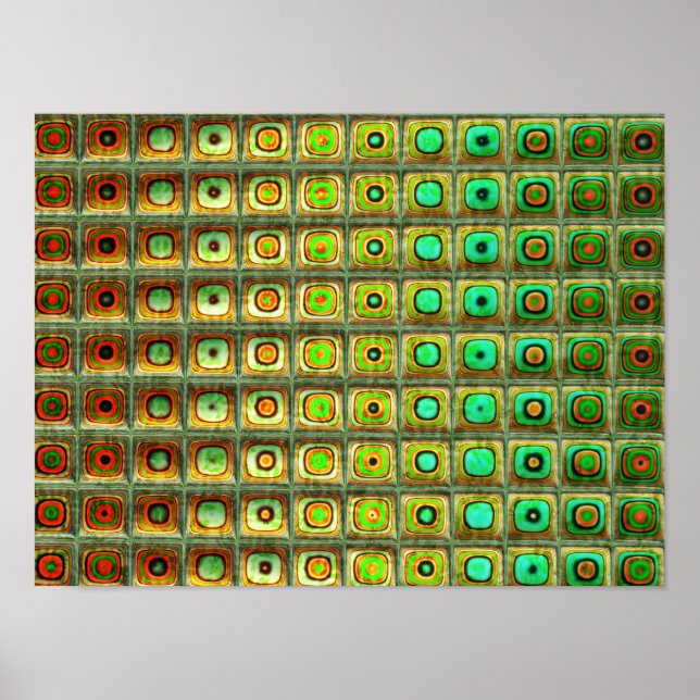 Red Green 3 Abstract Art Poster (Front)