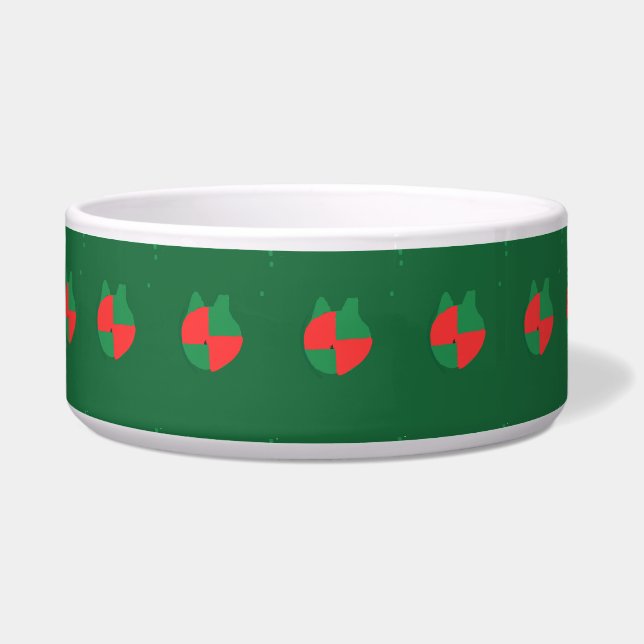 Red Green Abstract Bowl (Front)