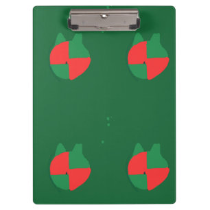 Red Green Abstract Clipboard