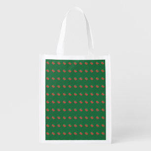 Red Green Abstract Grocery Bag