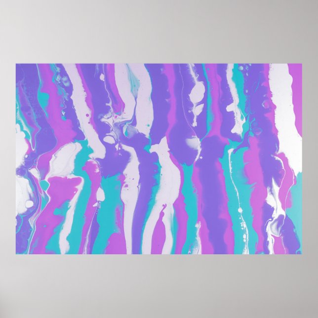 RED GREEN AND BLACK ABSTRACT PAINTING POSTER (Front)