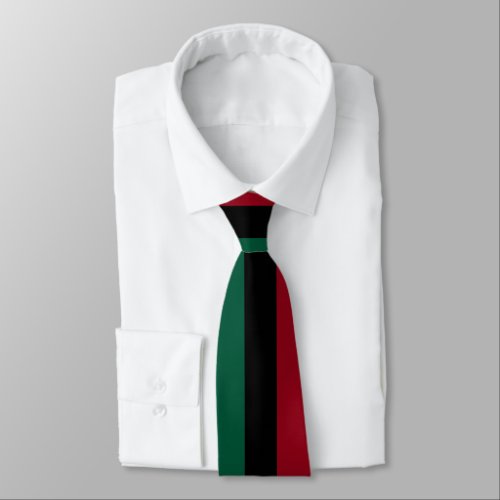  red green and black Pan African Neck Tie
