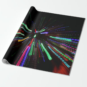 Red, green, and blue abstract painting wrapping paper