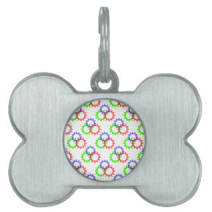 Red, Green and Blue Gears Pet ID Tag