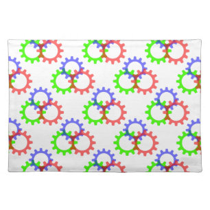 Red, Green and Blue Gears Placemat