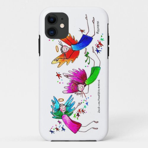 Red Green and Blue Happy Heavenly Spirits  iPhone 11 Case