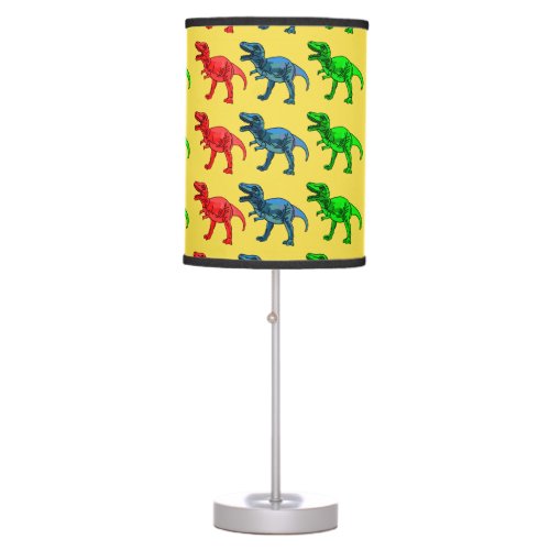 Red Green and Blue T_Rex Table Lamp