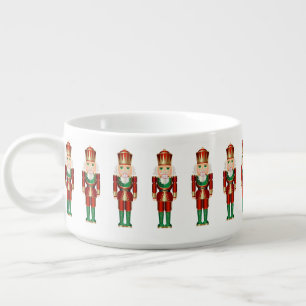 Red Green and Gold Christmas Nutcrackers Bowl