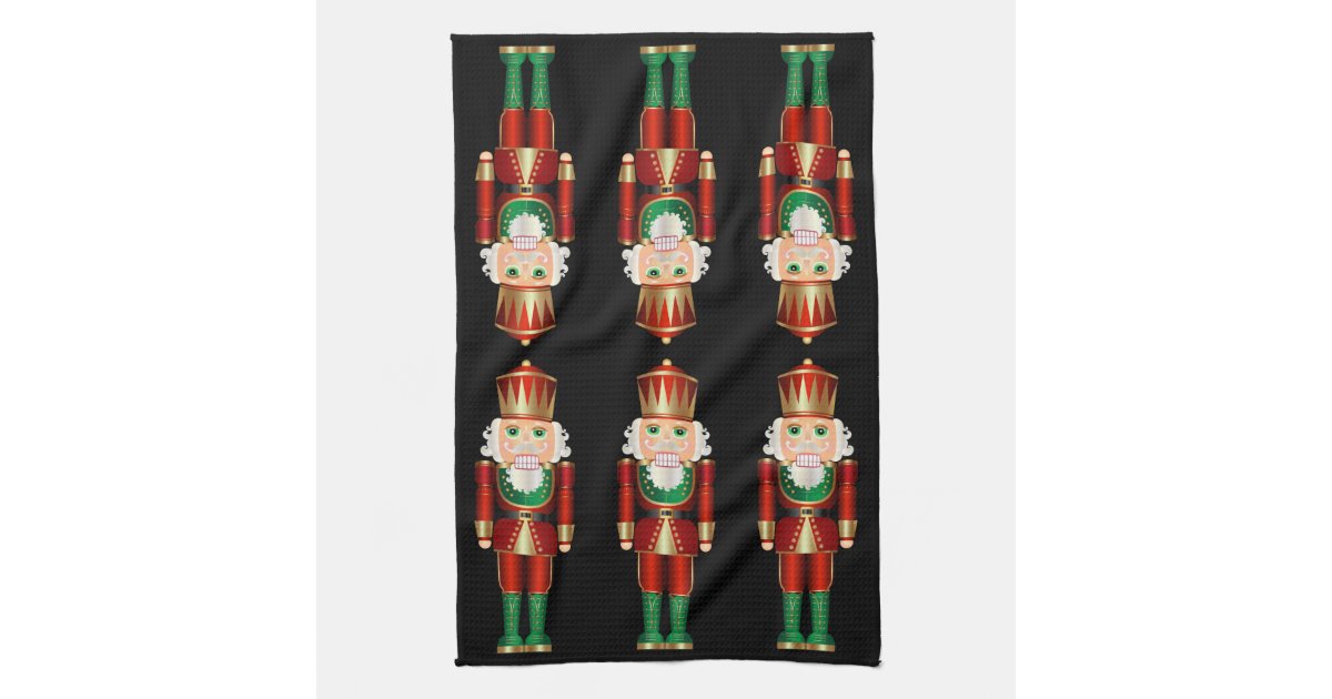 Red Green and Gold Nutcrackers Kitchen Towel Zazzle