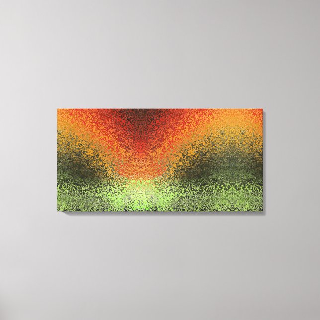 Red Green And Gold Pattern  Canvas Print (Front)