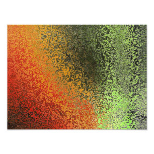 Red Green And Gold Pattern Photo Print
