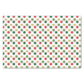 Christmas Red And Green Polka Dots Tissue Paper