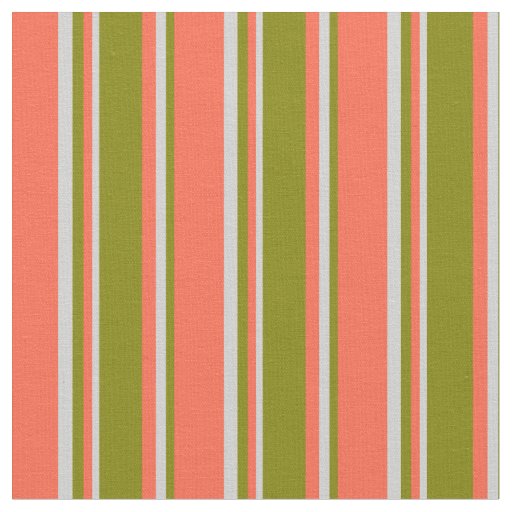 Red, Green, and Light Grey Striped/Lined Pattern Fabric