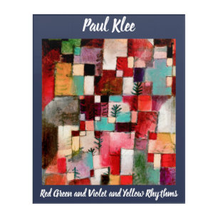 Red Green and Violet and Yellow Rhythms Paul Klee Acrylic Print