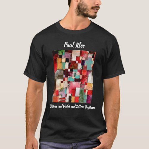 Red green and Violet and Yellow Rhythms Paul Klee  T_Shirt