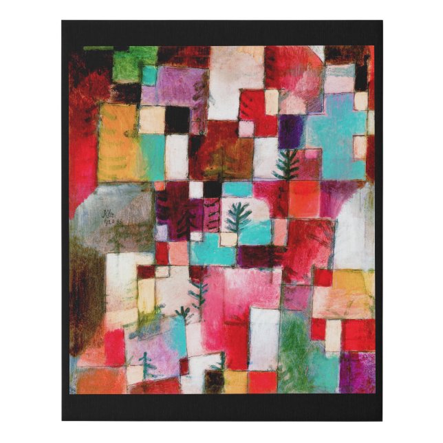 Red Green and Violet, Paul Klee Faux Canvas Print (Front)
