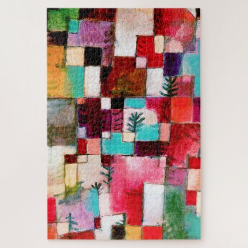 Red Green and Violet Paul Klee Jigsaw Puzzle