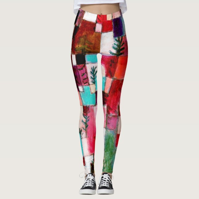 Red Green and Violet, Paul Klee Leggings (Front)