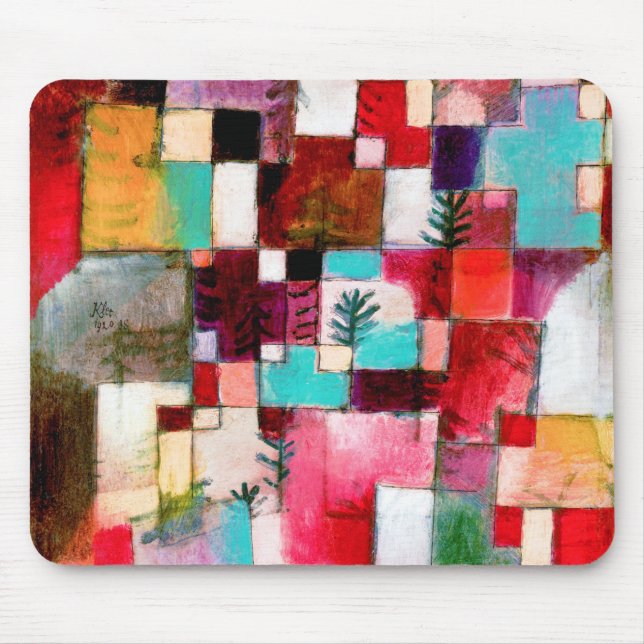 Red Green and Violet, Paul Klee Mouse Pad (Front)
