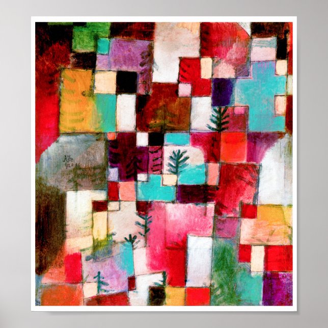 Red Green and Violet, Paul Klee Poster (Front)