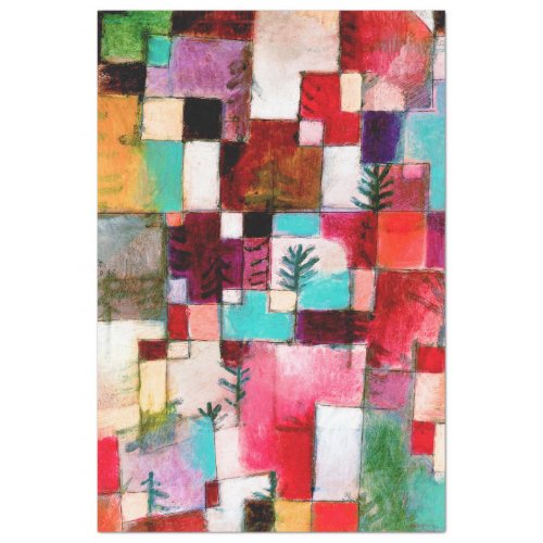 Red Green and Violet Paul Klee Tissue Paper