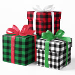 Red Green and White Buffalo Plaid Christmas Small Wrapping Paper Sheets<br><div class="desc">Classic Christmas color buffalo plaid pattern wrapping paper multi set in black and white, bright red, and Kelly green. For this holiday season addition to our store, we've added a smaller pattern size for this classic style wrapping paper. You can customize the background colors as you like. You can also...</div>