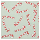Red, Green and White Candy Cane Christmas Pattern  Fabric