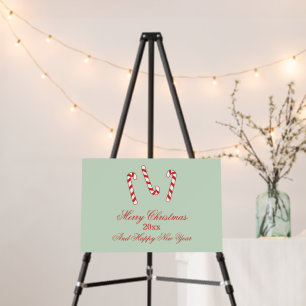 Red, Green and White Candy Canes Christmas Foam Board