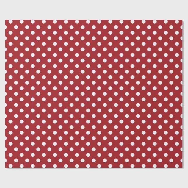 Red , Green, and White Snowflake Lane Christmas Wrapping Paper (Flat)