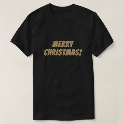 Red Green and White Striped MERRY CHRISTMAS T_Shirt