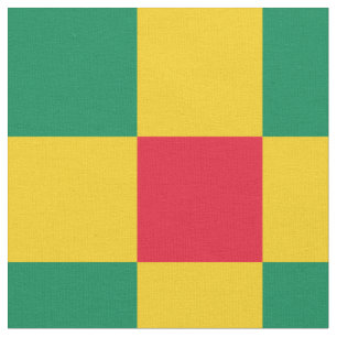 Red, green and yellow checkerboard pattern fabric