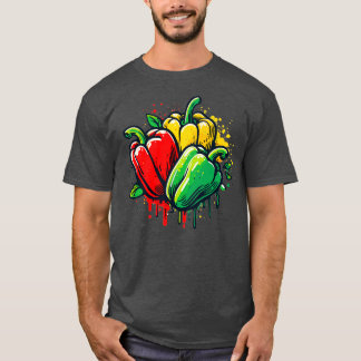 Red Green And Yellow Paprika T-Shirt