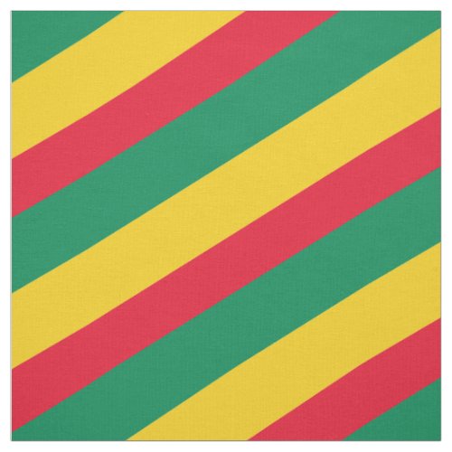 Red green and yellow striped pattern fabric